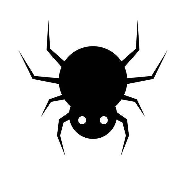 Ícone Silhueta Aranha Insectos Vetor Editável — Vetor de Stock