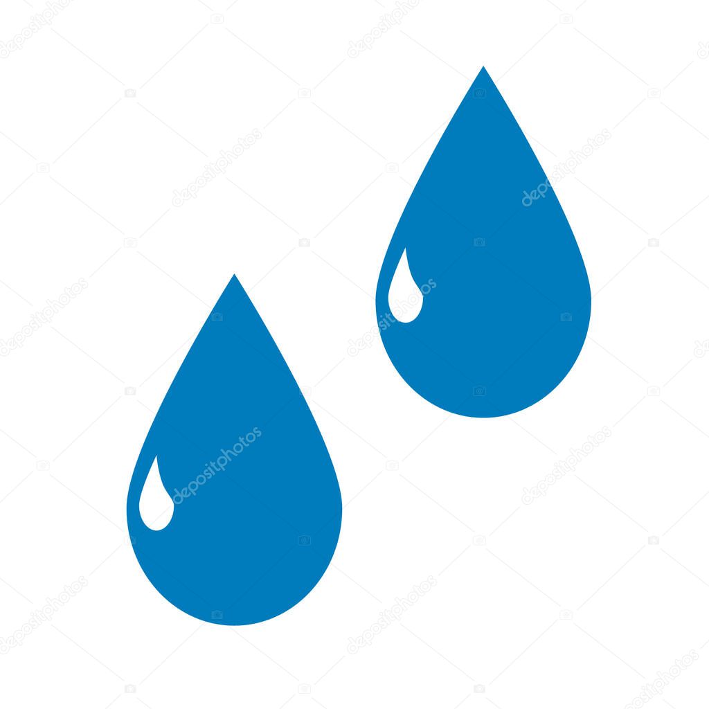 Sweat icons. Water droplets. Editable vector.