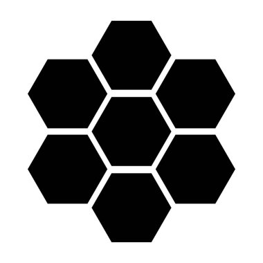 Arı kovanı siluet simgesi. Bal peteği. Düzenlenebilir vektör.