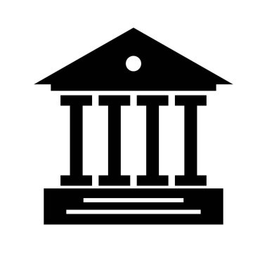 Tapınak ve anıt. Müze. Düzenlenebilir vektör.