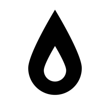 Siluet simgesini ateşle. Benzin. Enerji. Düzenlenebilir vektör.