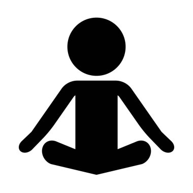 Meditasyon ve Zen ikonu. Düzenlenebilir vektör.