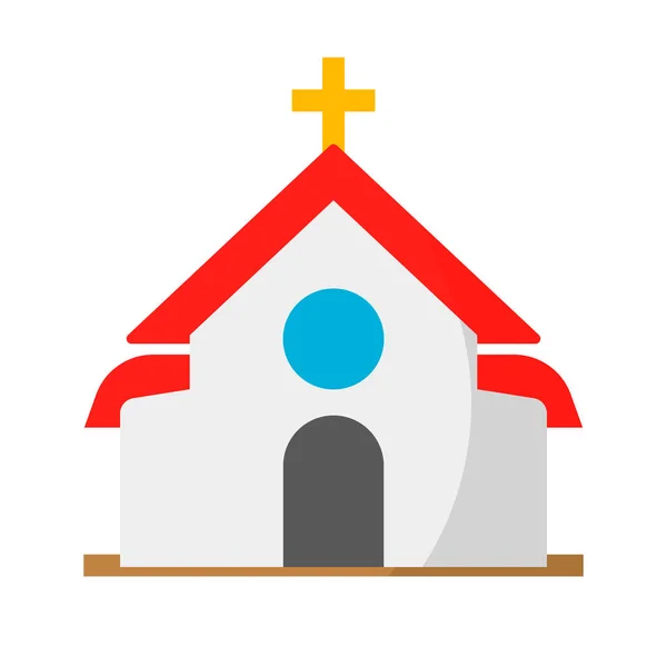 Modern Church Icon Chapel Christianity Editable Vector — Stock Vector