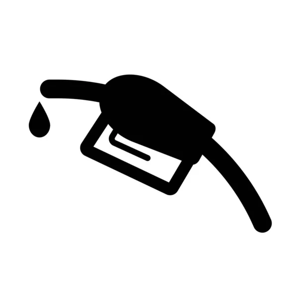 Benzinbetankungsdüse Benzinsymbol Editierbarer Vektor — Stockvektor