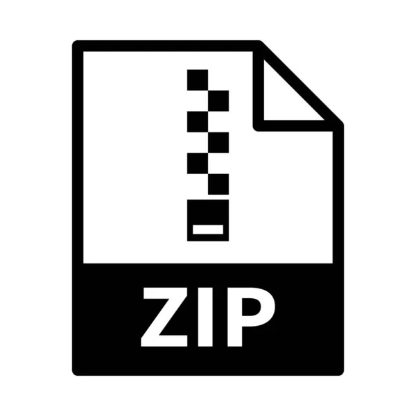 Zip 아이콘 데이터 컴퓨터 확장자 — 스톡 벡터