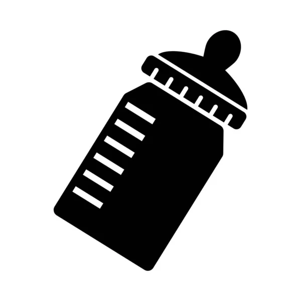 Ikon Siluet Botol Bayi Botol Perawat Vektor Yang Dapat Diedit - Stok Vektor