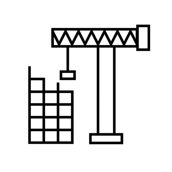 Строительная Икона Сооружение Здания Редактируемый Вектор — стоковый вектор