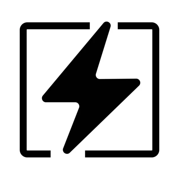 Logotipo Energético Electricidad Poder Vector Editable — Vector de stock