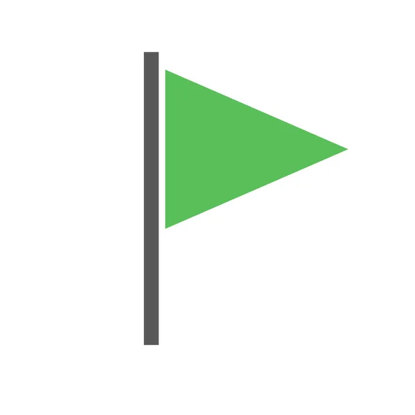 Πράσινο Σύμβολο Σημαία Εικόνα Σημαίας Στόχος Προορισμός Επεξεργάσιμο Διάνυσμα — Διανυσματικό Αρχείο
