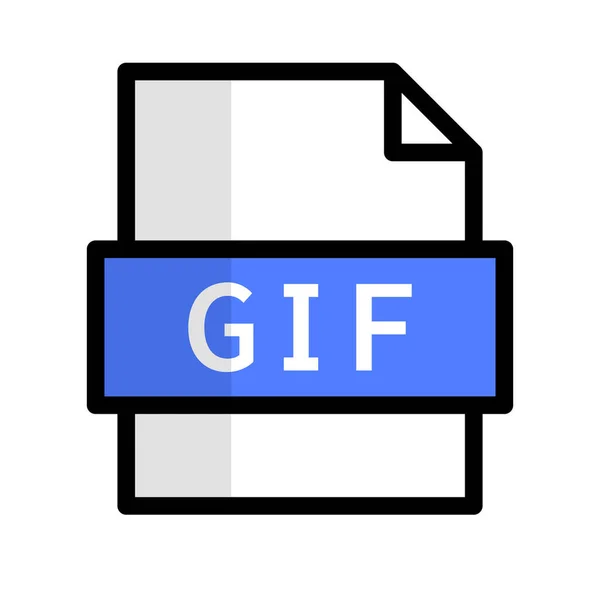 Ikona Souboru Gif Grafickém Výměnném Formátu Upravitelný Vektor — Stockový vektor