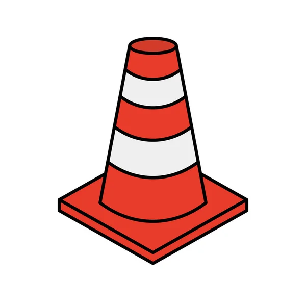 道路锥形图标 交通维修项目 尼龙和安全锥 可编辑矢量 — 图库矢量图片
