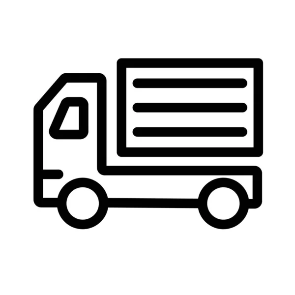 Εικονίδιο Φορτηγού Παράδοσης Μεταφορέας Και Παράδοση Επεξεργάσιμο Διάνυσμα — Διανυσματικό Αρχείο