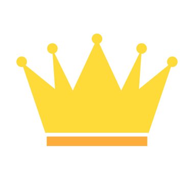 Taç simgesi. Sıralama ve birincilik ikonu. Düzenlenebilir vektör.