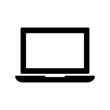 Laptop siluet simgesi. Göster. Düzenlenebilir vektör.