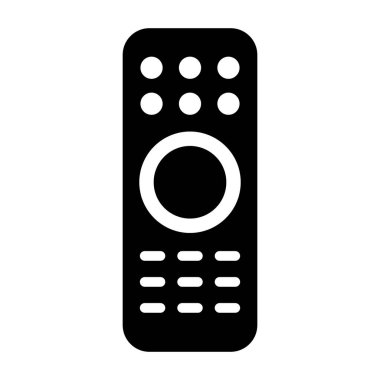 TV uzaktan kumanda simgesi. Elektronik cihazın kontrolü. Düzenlenebilir vektör.