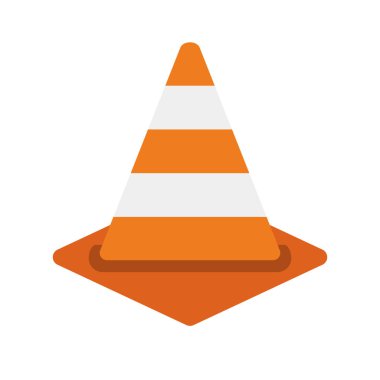 Trafik konisi simgesi. Sütun. Cadıların şapkaları. Düzenlenebilir vektör.