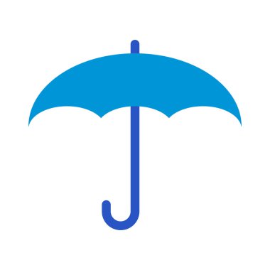 Mavi şemsiye ikonu. Şemsiye. Brolly. Düzenlenebilir vektör.