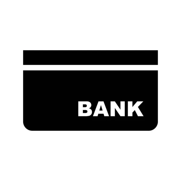 Ícone Silhueta Carteira Bancária Conta Bancária Vetor Editável — Vetor de Stock