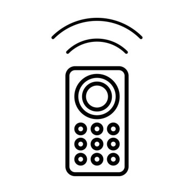 Basit uzaktan kumanda ve radyo dalgaları. Elektronik cihazların kullanımı. Düzenlenebilir vektör.