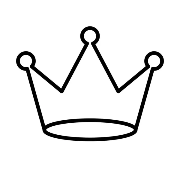 シンプルな王冠のアイコン ランキングとチャンピオンのシンボル 編集可能なベクトル — ストックベクタ