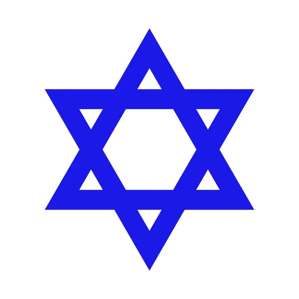 Icono Judío Judaísmo Estrella David Vector Editable — Archivo Imágenes Vectoriales