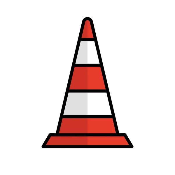 Road Cone Icon Construction Cone Editable Vector — Stock Vector