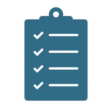 Checkboard siluet simgesi. Görev tahtası. Yapılacaklar listesi. Düzenlenebilir vektör.