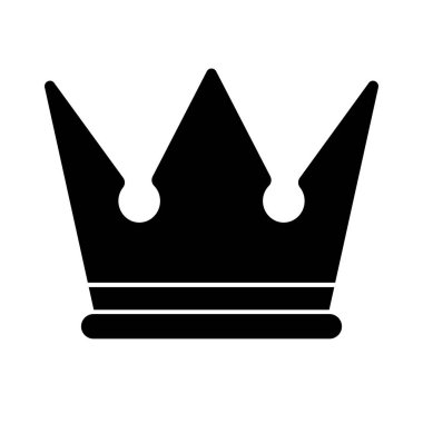 Kraliyet siluet simgesi. Oyun kazananlar ve sıralamalar. Düzenlenebilir vektör.
