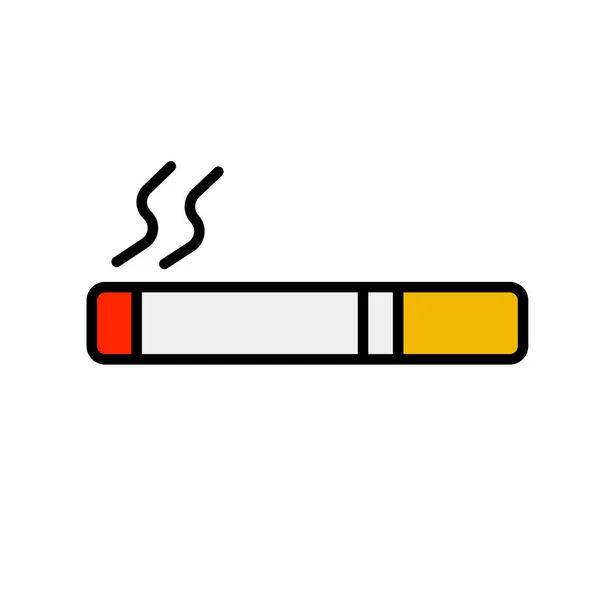 タバコと煙だ 喫煙エリアのアイコン 喫煙は禁止だ 編集可能なベクトル — ストックベクタ