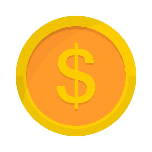 Luxe Dollar Munt Pictogram Vreemde Valuta Bewerkbare Vector — Stockvector