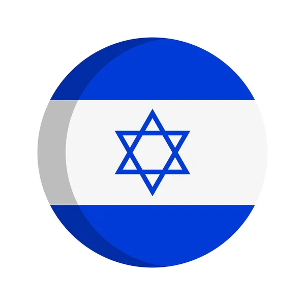 Bandera Redonda Israel Judea Vector Editable — Vector de stock