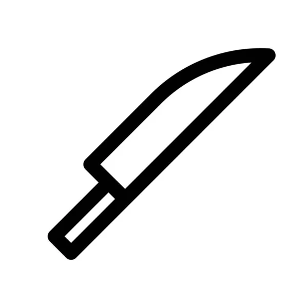 Simple Knife Icon Blade Editable Vector — Stock Vector