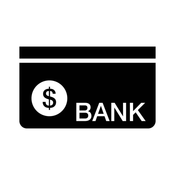 Ícone Silhueta Carteira Bancária Com Sinal Dólar Conta Bancária Vetor — Vetor de Stock