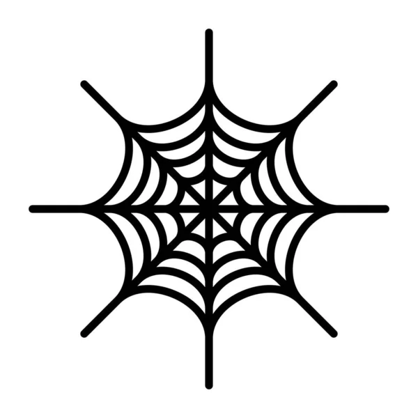 Ikona Siluety Pavučiny Halloween Design Dekorace Upravitelný Vektor — Stockový vektor