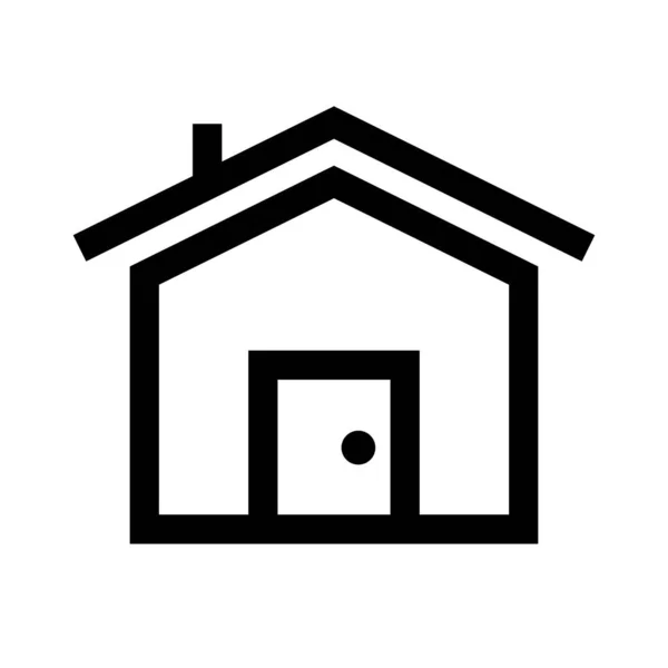 シンプルな煙突と家のアイコン 編集可能なベクトル — ストックベクタ