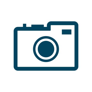 Kamera ve fotoğraf ikonu. Fotoğrafçılık. Düzenlenebilir vektör.