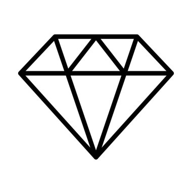 Basit elmas ikonu. Mücevherler. Mücevher. Düzenlenebilir vektör.