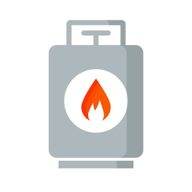 Propan gazı silindiri. Benzin bidonu. Düzenlenebilir vektör.