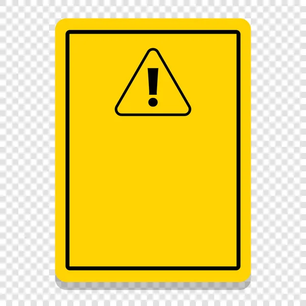警告カードのアイコン 注意カード 感嘆符とコピースペース 編集可能なベクトル — ストックベクタ