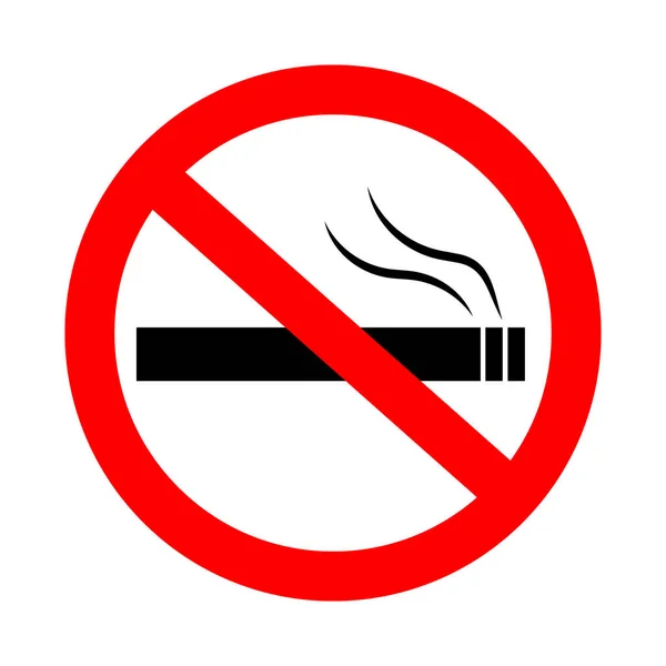 Fumare Icona Proibita Niente Fumo Area Riservata Tabacco Vettore Modificabile — Vettoriale Stock
