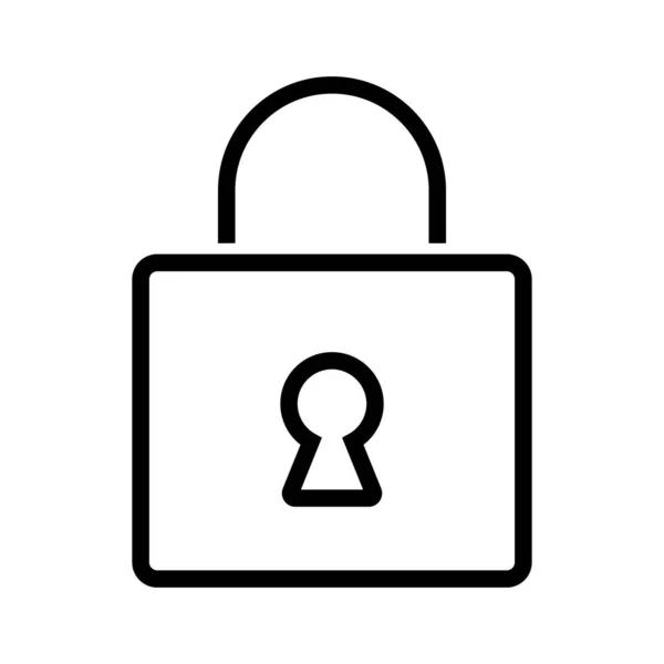 Απλό Εικονίδιο Κλειδώματος Σύμβολο Ασφαλείας Επεξεργάσιμο Διάνυσμα — Διανυσματικό Αρχείο