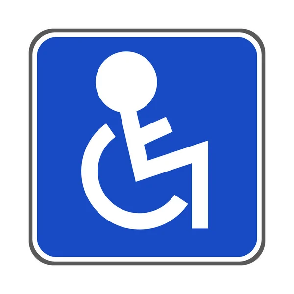 Tekerlekli Sandalye Park Tabelası Tekerlekli Sandalye Alanı Ikonu Düzenlenebilir Vektör — Stok Vektör