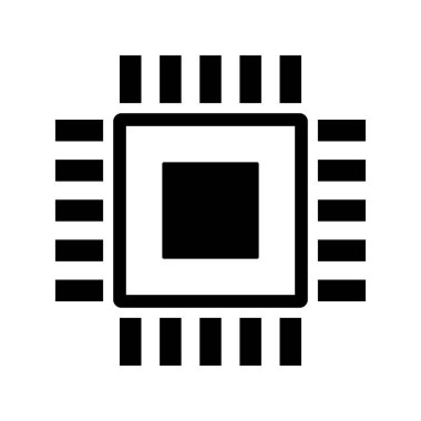 Merkezi İşlem Birimi simgesi. Düzenlenebilir vektör.