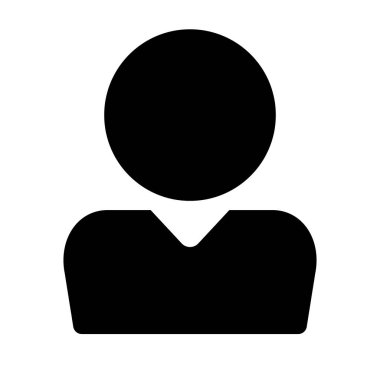 İş adamı silueti simgesi. Maaşlı adam. Düzenlenebilir vektör.