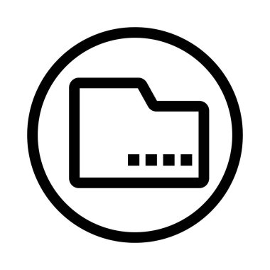 Basit yuvarlak klasör simgesi. Düzenlenebilir vektör.