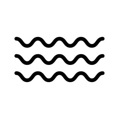 Okyanus dalgaları. Deniz dalgaları ikonu. Düzenlenebilir vektör.