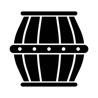 Namlu silueti simgesi. Fıçı ikonu. Düzenlenebilir vektör.