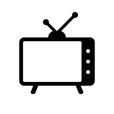 Antenli Retro TV. Düzenlenebilir vektör.