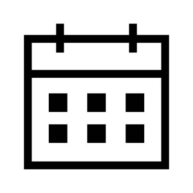 Basit takvim simgesi. Randevu ve program. Düzenlenebilir vektör.