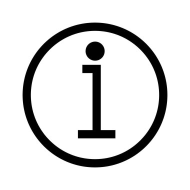 Basit bilgi işareti. Rehber işareti. Düzenlenebilir vektör.